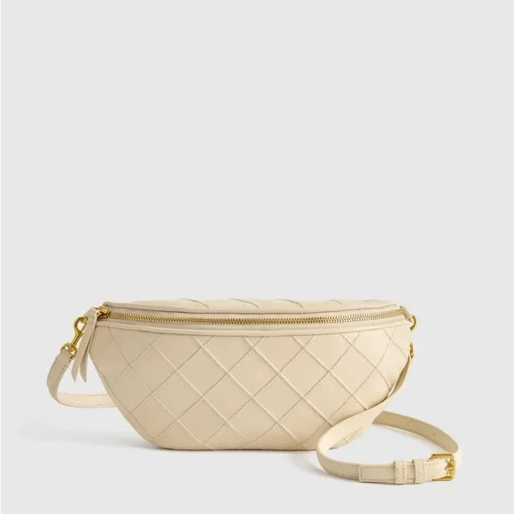 Quince Italian Leather Diamond Stitch Sling - Picture 3 of 7